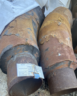 Отвод П45 ППМ-273х8 ст.09Г2С  ГОСТ17375-2001, толщина изоляции 55 мм