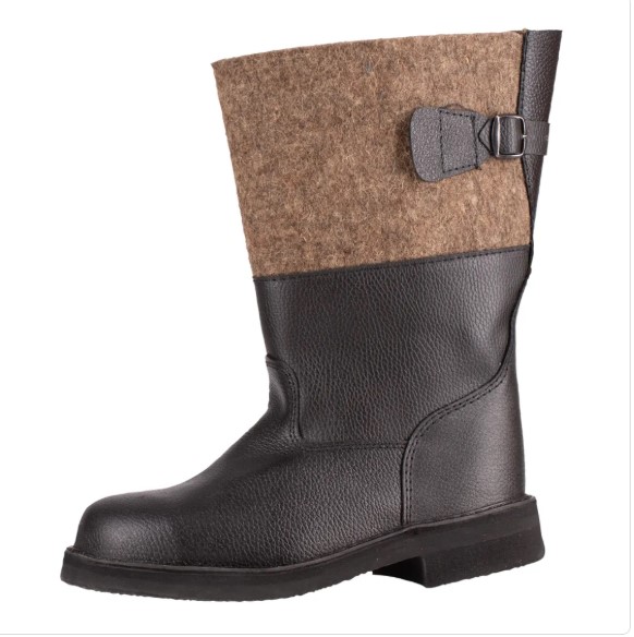 Сапоги кожанные с подноском утеплен