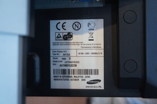 монитор Samsung 740n (Из ТГРК)