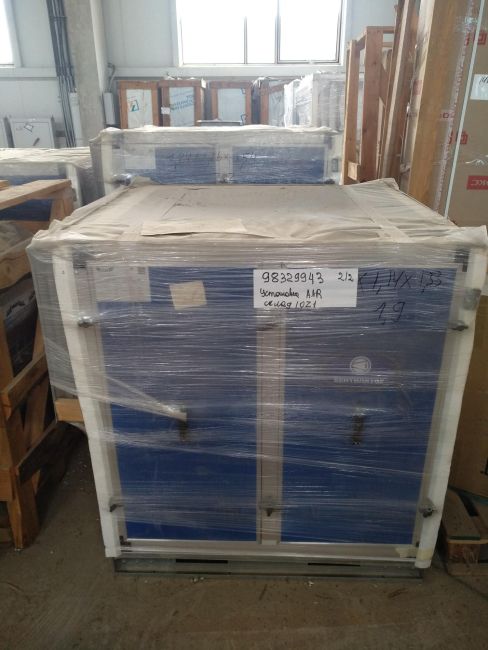 Установка ANR6L/B1/H2/V1.0.P56.R-3x15/P1. Вентиляционная установка  В1 (L=11750 м3/ч, Pc=300 Па)  в комплекте: концевые элементы, вентилятор, шумоглушитель. (сторона обслуживания слева)
