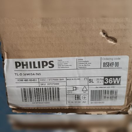 Лампа PHILIPS TL-D 36W/54