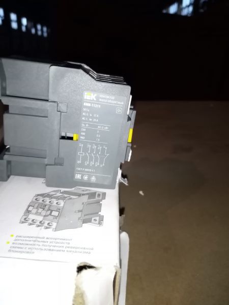 Контактор КМИ 11211, 380В, 12А, 1размыкающий блокконтакт