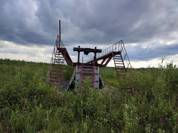 Эстакада железнодорожная для разгрузки щебня