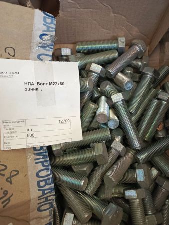 НПА_Болт М22х80 оцинк