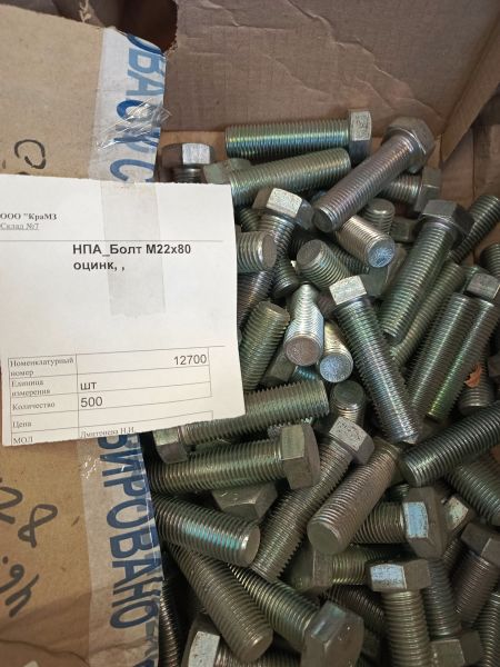 НПА_Болт М22х80 оцинк
