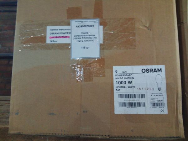 Лампа металлогалогенная  OSRAM POWERSTAR HQI-E 1000W/N