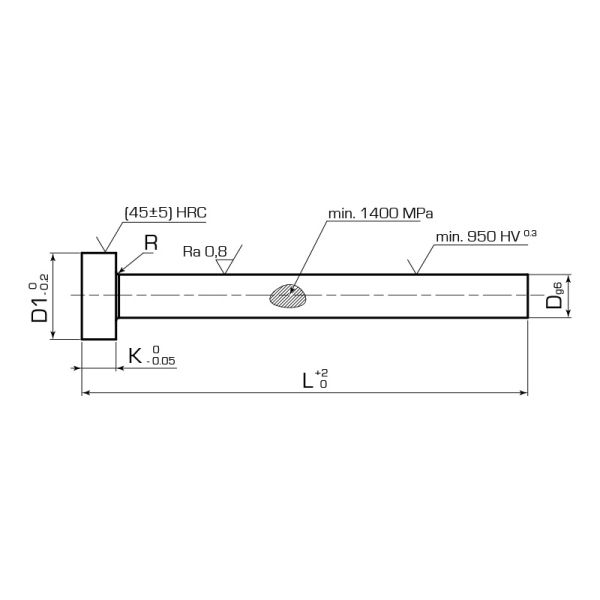 Толкатель Ranco TA 16х400