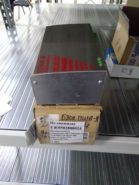 Преобразователь напряжения DEUTRONIC D-TOP500/2-24 Input:100-240VAC/6,5A-2.5A Output:24V/20A