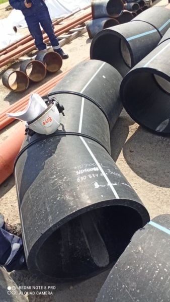 ОТВОД СВАРНОЙ ПЭ100 SDR17 30град 630х37,4