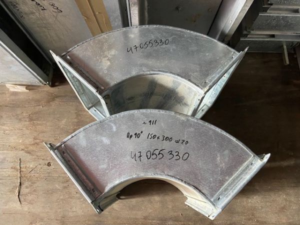 Отвод прямоугольный 90гр.150х300