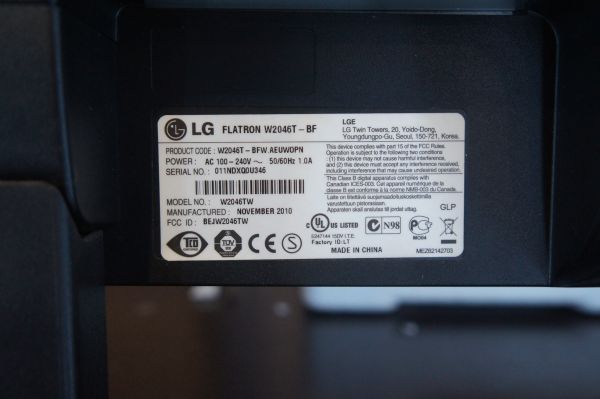 Монитор 20" LG Flatron W2043T