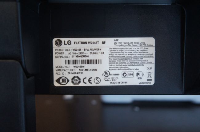 Монитор 20" LG Flatron W2043T