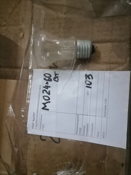 НПА_Лампа МО 24 60Вт Е27