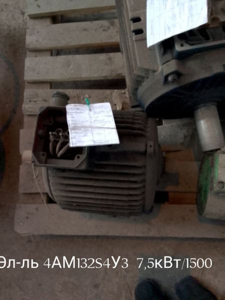 НПА_Электродвигатель 4АМ132S4У3 7.5кВт 1500обр/мин IM1001 Б/У