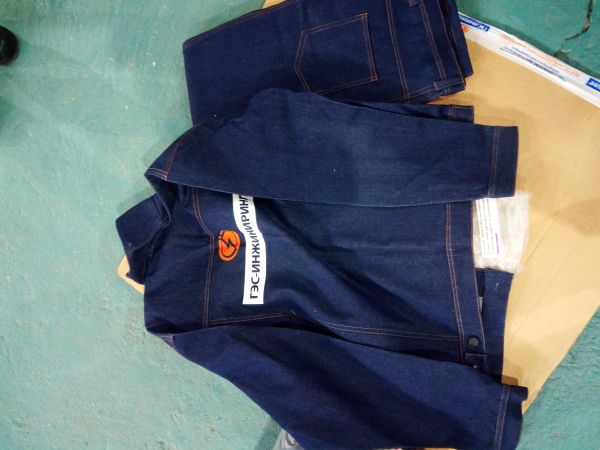 Костюм для защиты от ОПЗ и мех.воздействия, мужской, летний, куртка+брюки, джинсовая, 52-54/182-188, синий, ТР ТС 019/2011, компл.