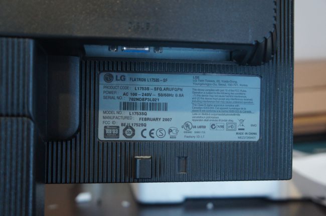 Монитор 17" TFT LG L1753S silver