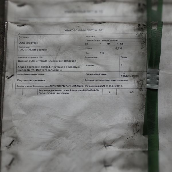 Регулятор давления JL300ZY-D01-C2-50-10-C-R-W1