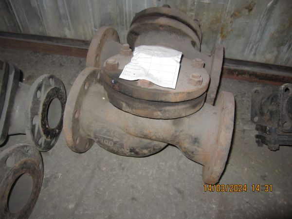 НПА_Клапан чугун обратный фланцевый 16ч6п Ду100, , 