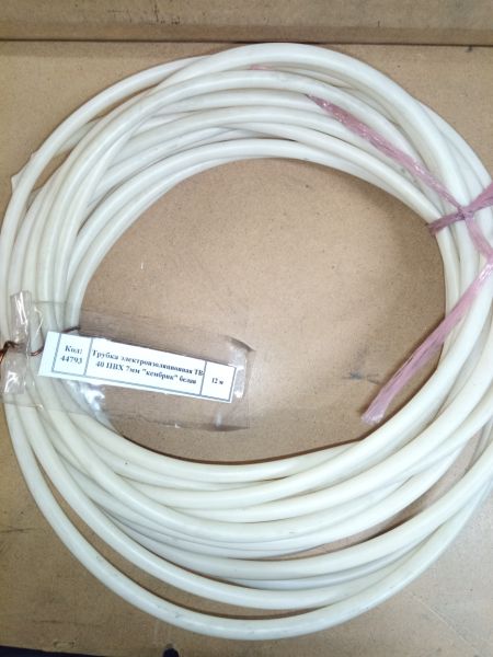 НПА_Трубка электроизоляционная ТВ-40 ПВХ 7мм "кембрик" белая