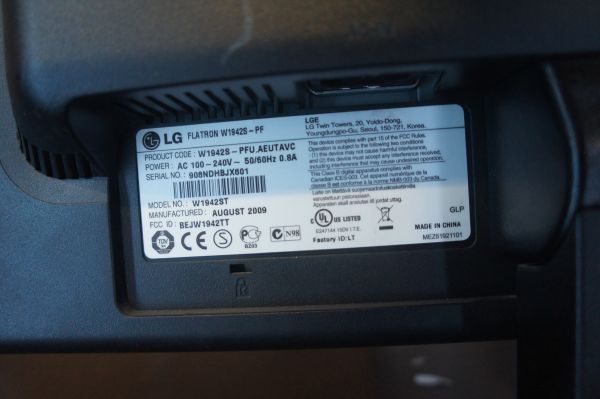 Монитор LG W1942S