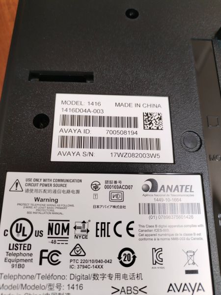 Телефон цифровой AVAYA 1416