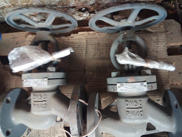 Клапан запорный, DN50,15с22нж, стальной, фланцевый, PN 40 бар, Россия. класс "А", без протечек ГОСТ 9544-2005, фланцевый по ГОСТ 12815-80