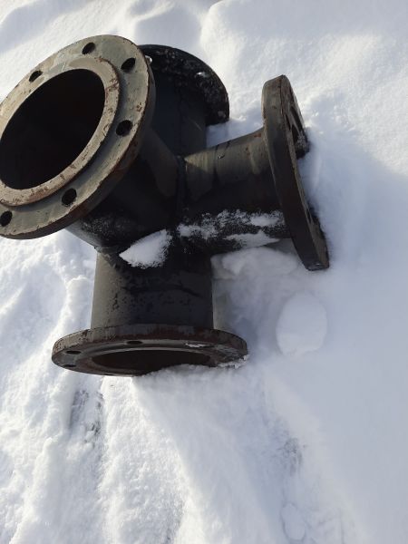 Тройник фланц. с пожарной подставкой ППТФ 200*200