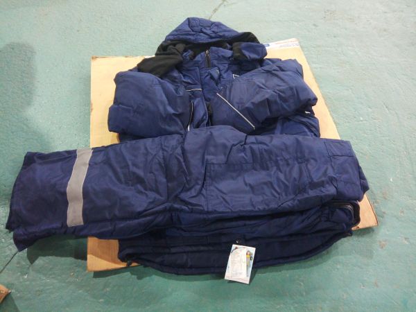 Костюм для защиты от ОПЗ и мех.воздействий, женский, зим, IV клим. пояс., куртка+полукомбинезон, на утепл прокладке синт утепл, 56-58/170-176, синий ,