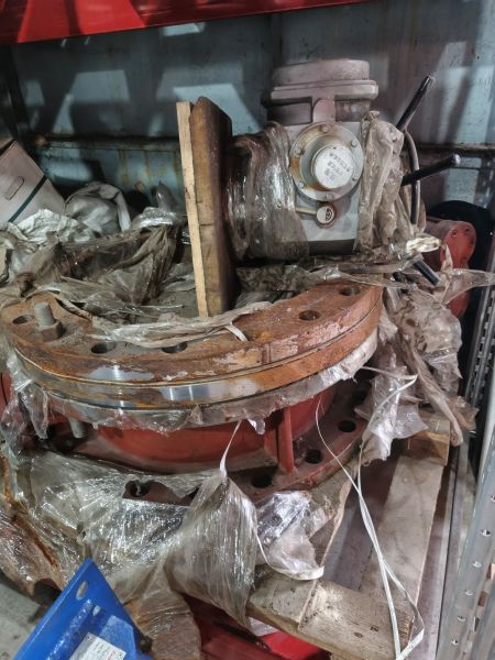 Затвор стальной дисковый 32c925нж Ду600 Ру25 с эл.приводом, КОФ и крепежом