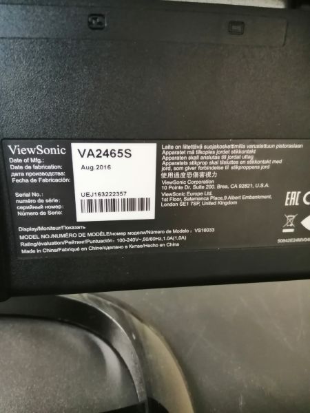 .Монитор ViewSonic VA2465S-3 