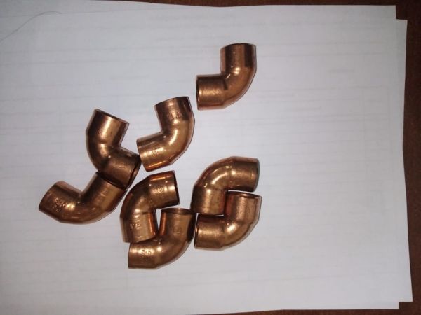 Угол двухраструбный 90 пайка 15