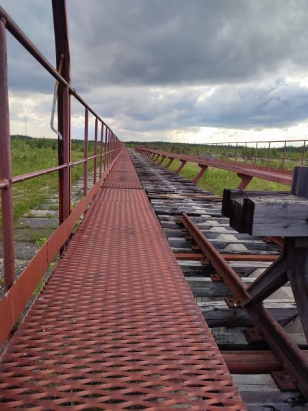 Эстакада железнодорожная для разгрузки щебня