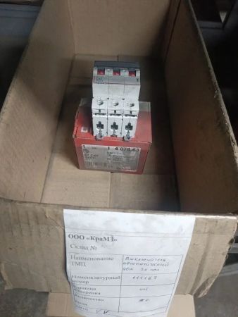НПА_Выключатель автоматический 3х пол 40А, типD (DX3, 40А, D), , 
